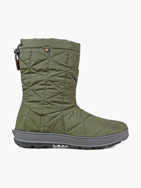 BOGS Boots Deutschland - Snowday Mid Winterstiefel Damen DunkelGrün DE94736